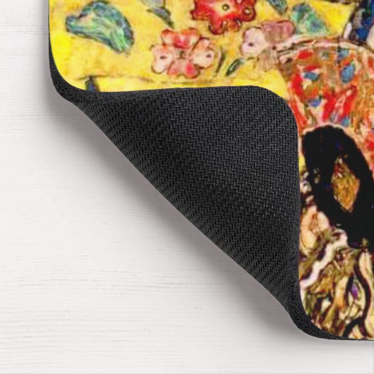 Gustav Klimt Lady mit Fan Mousepad (Ecke)