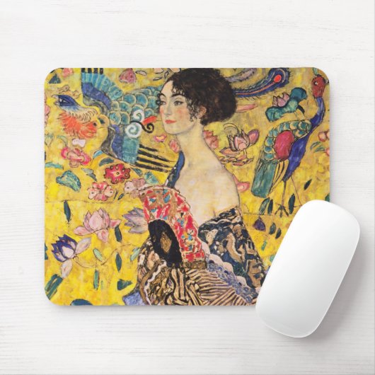 Gustav Klimt - Lady mit Fan Mousepad (Mit Mouse)