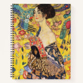 Gustav Klimt Lady mit Fan Notizblock (Vorderseite)