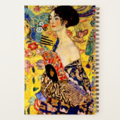 Gustav Klimt Lady mit Fan Notizblock (Rückseite)