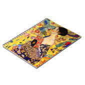 Gustav Klimt Lady mit Fan Notizblock (Linke Seite)