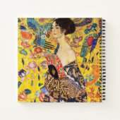 Gustav Klimt Lady mit Fan Notizblock (Rückseite)