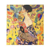 Gustav Klimt Lady mit Fan Notizblock (Vorderseite)