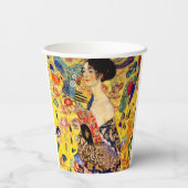 Gustav Klimt Lady mit Fan Pappbecher (Rückseite)