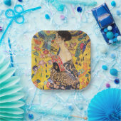 Gustav Klimt - Lady mit Fan Pappteller (Party)