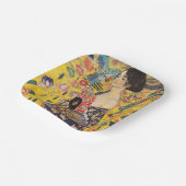 Gustav Klimt - Lady mit Fan Pappteller (Gewinkelt)