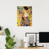Gustav Klimt Lady mit Fan Poster (Heimbüro)