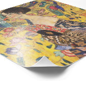 Gustav Klimt Lady mit Fan Print Fotodruck (Ecke)