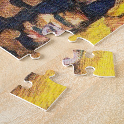 Gustav Klimt Lady mit Fan Puzzle (Seite)