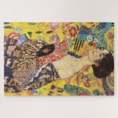 Gustav Klimt Lady mit Fan Puzzle (Horizontal)