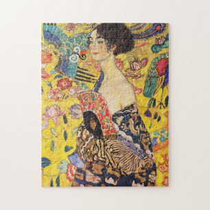 Gustav Klimt Lady mit Fan Puzzle