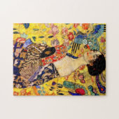 Gustav Klimt Lady mit Fan Puzzle (Horizontal)
