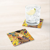 Gustav Klimt Lady mit Fan Rechteckiger Pappuntersetzer (Vor Ort)