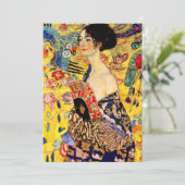 Gustav Klimt Lady mit Fan Save The Date (Stehend Vorderseite)