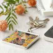 Gustav Klimt - Lady mit Fan Schlüsselanhänger (Seite)