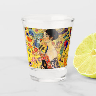 Gustav Klimt Lady mit Fan Schnapsglas