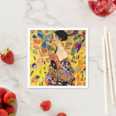 Gustav Klimt Lady mit Fan Serviette (Beispiel)