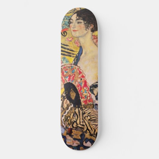 Gustav Klimt - Lady mit Fan Skateboard (Vorderseite)