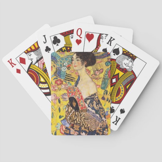 Gustav Klimt Lady mit Fan Spielkarten (Rückseite)