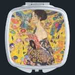 Gustav Klimt - Lady mit Fan Taschenspiegel<br><div class="desc">Lady with Fan - Gustav Klimt,  Oil on Leinwand,  1917-1918</div>