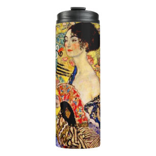 Gustav Klimt Lady mit Fan Thermosbecher