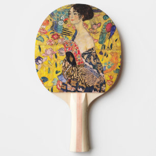 Gustav Klimt - Lady mit Fan Tischtennis Schläger