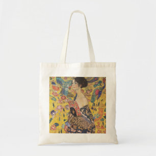 Gustav Klimt Lady mit Fan Tote Tasche