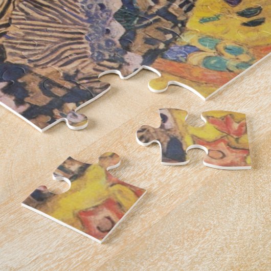 Gustav Klimt Lady mit Fanpuzzle Puzzle (Seite)