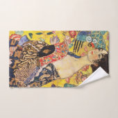 Gustav Klimt Lady mit Lüfter Badhandtuch Set (Handtuch)