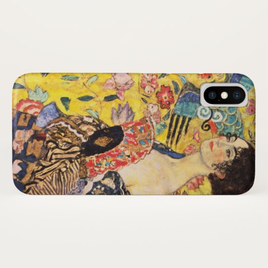 Gustav Klimt Lady mit Lüfter Case-Mate iPhone Hülle (Rückseite (Horizontal))