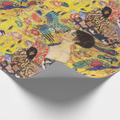Gustav Klimt Lady mit Lüfter Geschenkpapier (Ecke)
