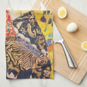 Gustav Klimt Lady mit Lüfter Geschirrtuch (Viertel Falte)