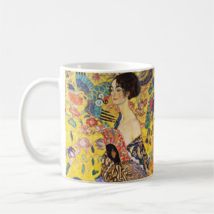 Gustav Klimt Lady mit Lüfter Kaffeetasse