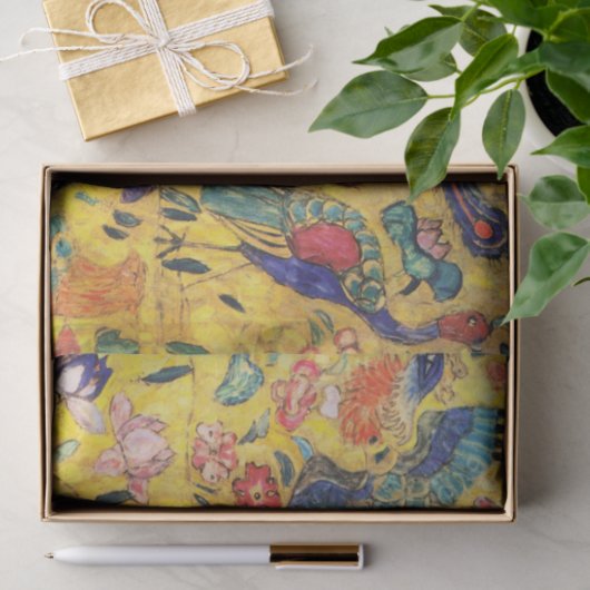 Gustav Klimt Lady mit Lüfter Seidenpapier (Geschenk)