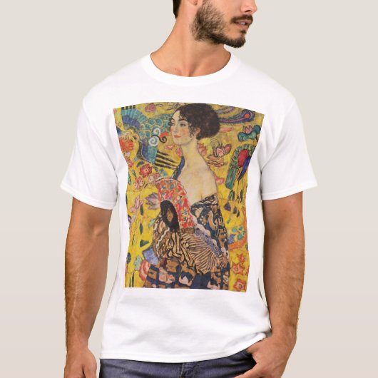 Gustav Klimt - Lady mit Lüfter T-Shirt (Vorderseite)