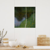 Gustav Klimt - Lakeshore mit Birken Poster (Küche)