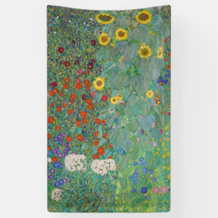 Gustav Klimt - Landgarten mit Sonnenblumen Banner