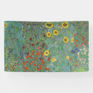 Gustav Klimt - Landgarten mit Sonnenblumen Banner