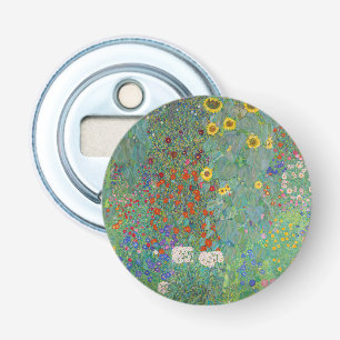 Gustav Klimt - Landgarten mit Sonnenblumen Flaschenöffner