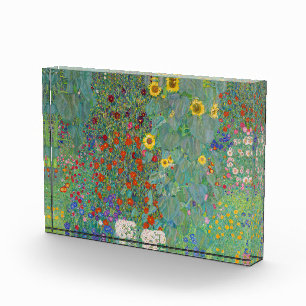 Gustav Klimt - Landgarten mit Sonnenblumen Fotoblock