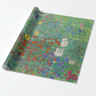 Gustav Klimt - Landgarten mit Sonnenblumen Geschenkpapier