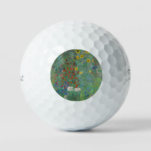 Gustav Klimt - Landgarten mit Sonnenblumen Golfball