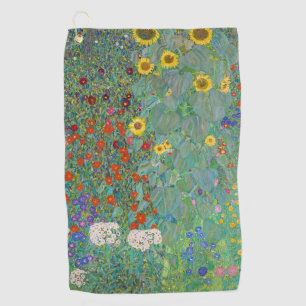 Gustav Klimt - Landgarten mit Sonnenblumen Golfhandtuch