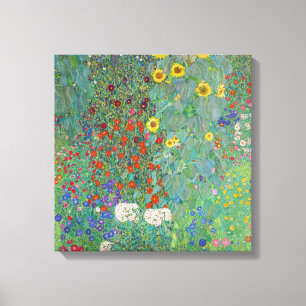 Gustav Klimt - Landgarten mit Sonnenblumen Leinwanddruck