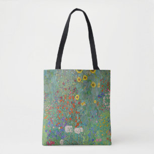 Gustav Klimt - Landgarten mit Sonnenblumen Tasche