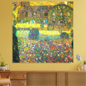 Gustav Klimt: Landhaus am Attersee Leinwanddruck (Insitu (Wohnzimmer))
