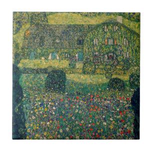 Gustav Klimt - Landhaus vom Attersee Fliese