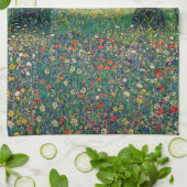 Gustav Klimt - Landhaus vom Attersee Geschirrtuch (Gefaltet)