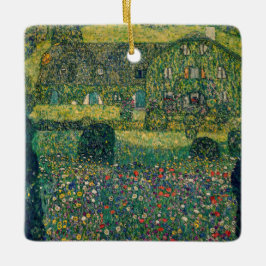 Gustav Klimt - Landhaus vom Attersee Keramikornament