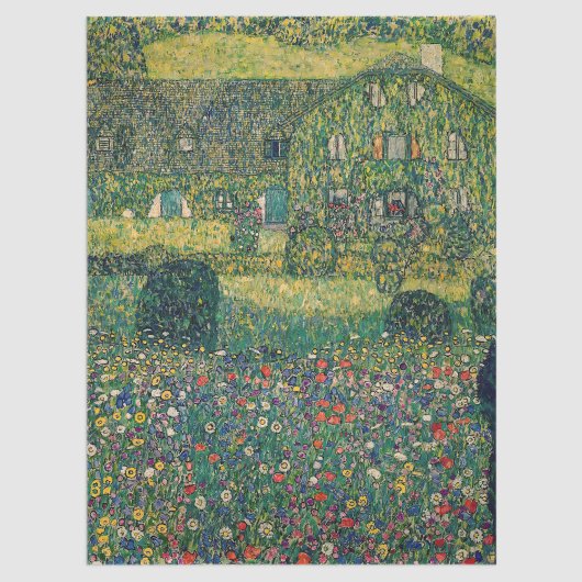 Gustav Klimt - Landhaus vom Attersee Seidenpapier